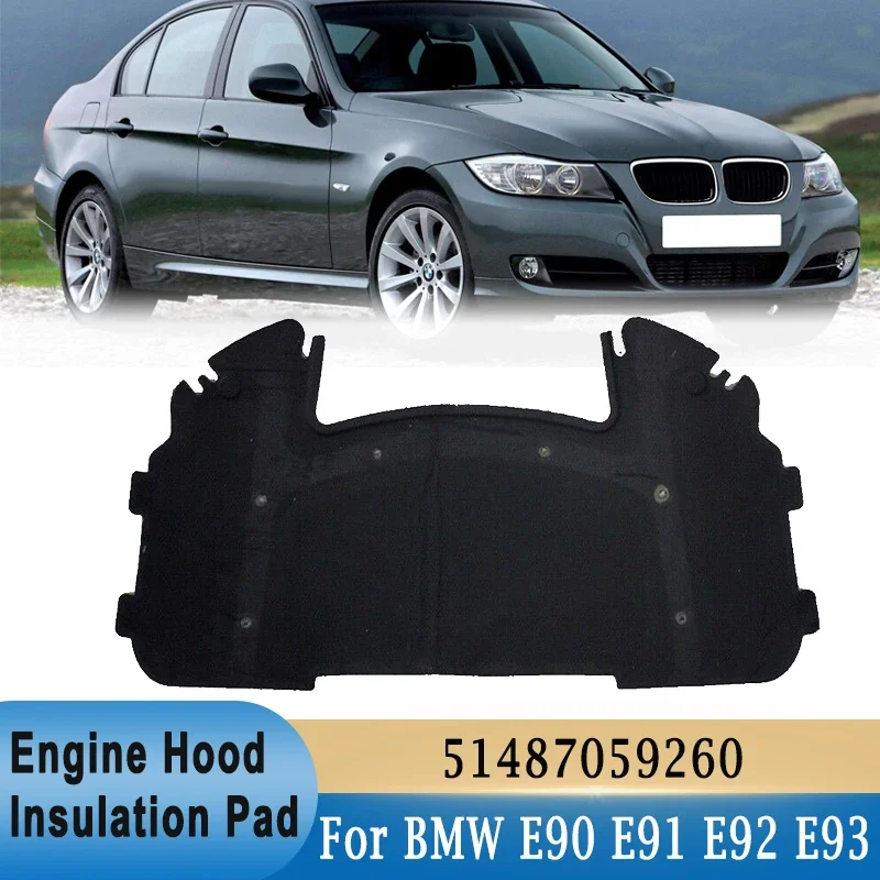 Sound Insulation Mat For BMW E90 E91 E92 E93 Front Hood Engine Insulation Pad 323i 325i Soundproof Heat Cotton Thermal Insulation Mat 51487059260