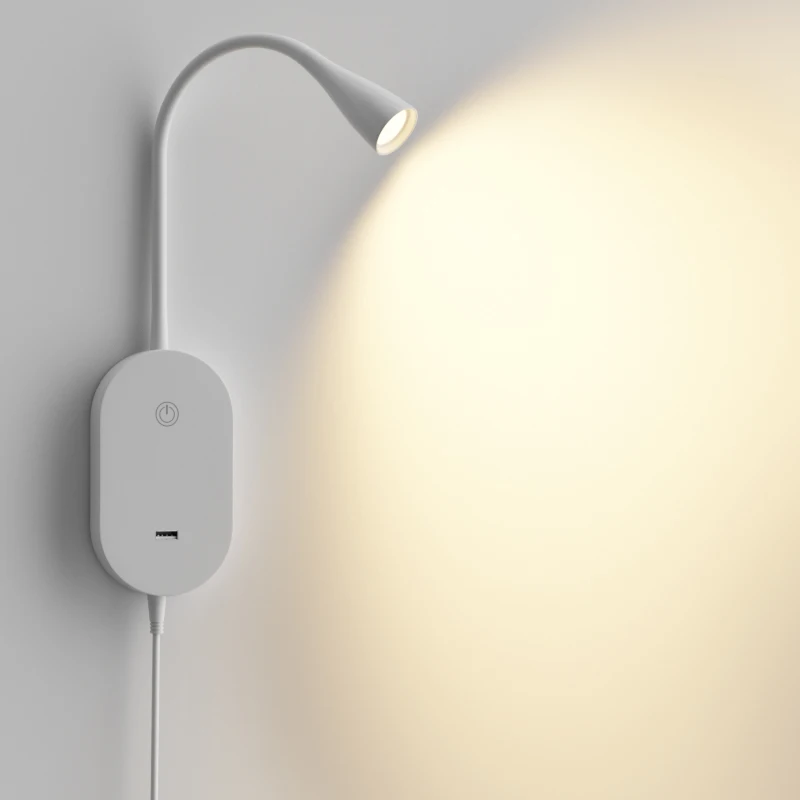 

Deeloop Modern 3000K Warm Light Wall Decororation Maison 5 Dimmable Touch Control Reading Light Easy to Install