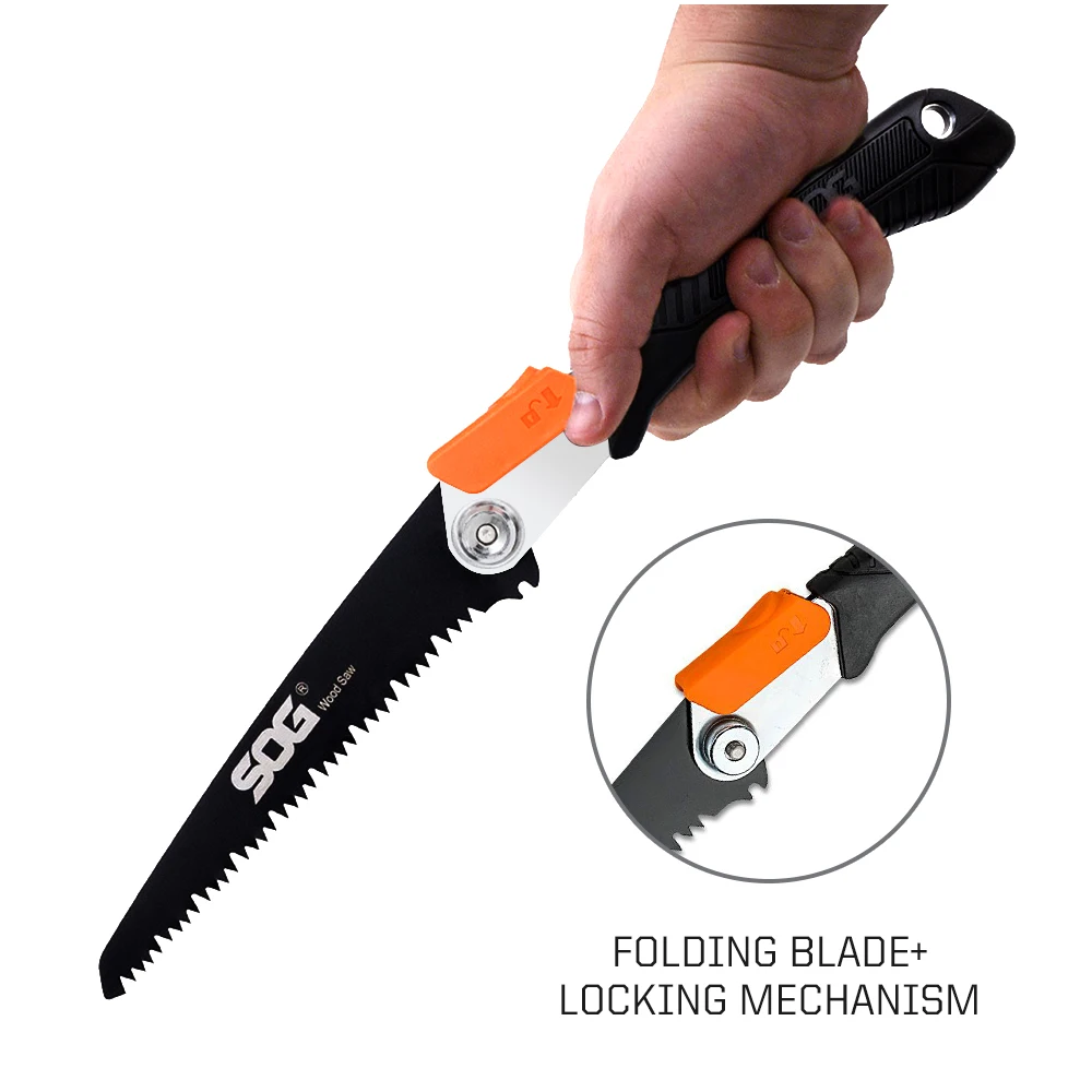 SOG Woodsaw Folding Saw Portable Hand Tools Pocket Saw Woodworking with Detachable Blade Compact Outdoor Camping Equipment F11BN 4