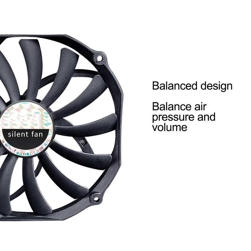 T23C 14015 Case Fan 140X140X15MM Ultra-Thin 4PIN PWM 14CM Fan
