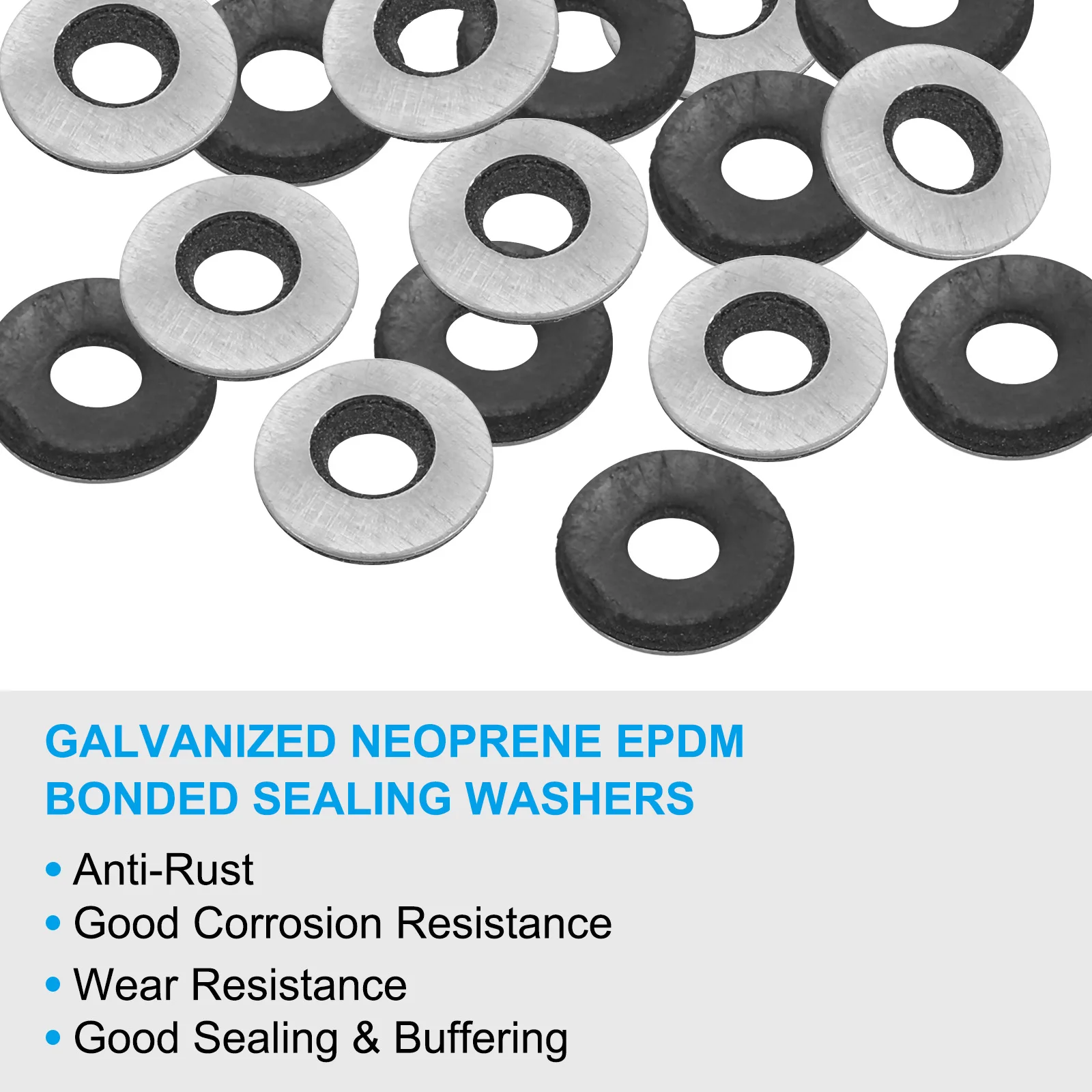GAOHUAF EPDM Dichtungsscheiben 10 Stück - 5-100mm Durchmesser In Verschiedenen Stärken