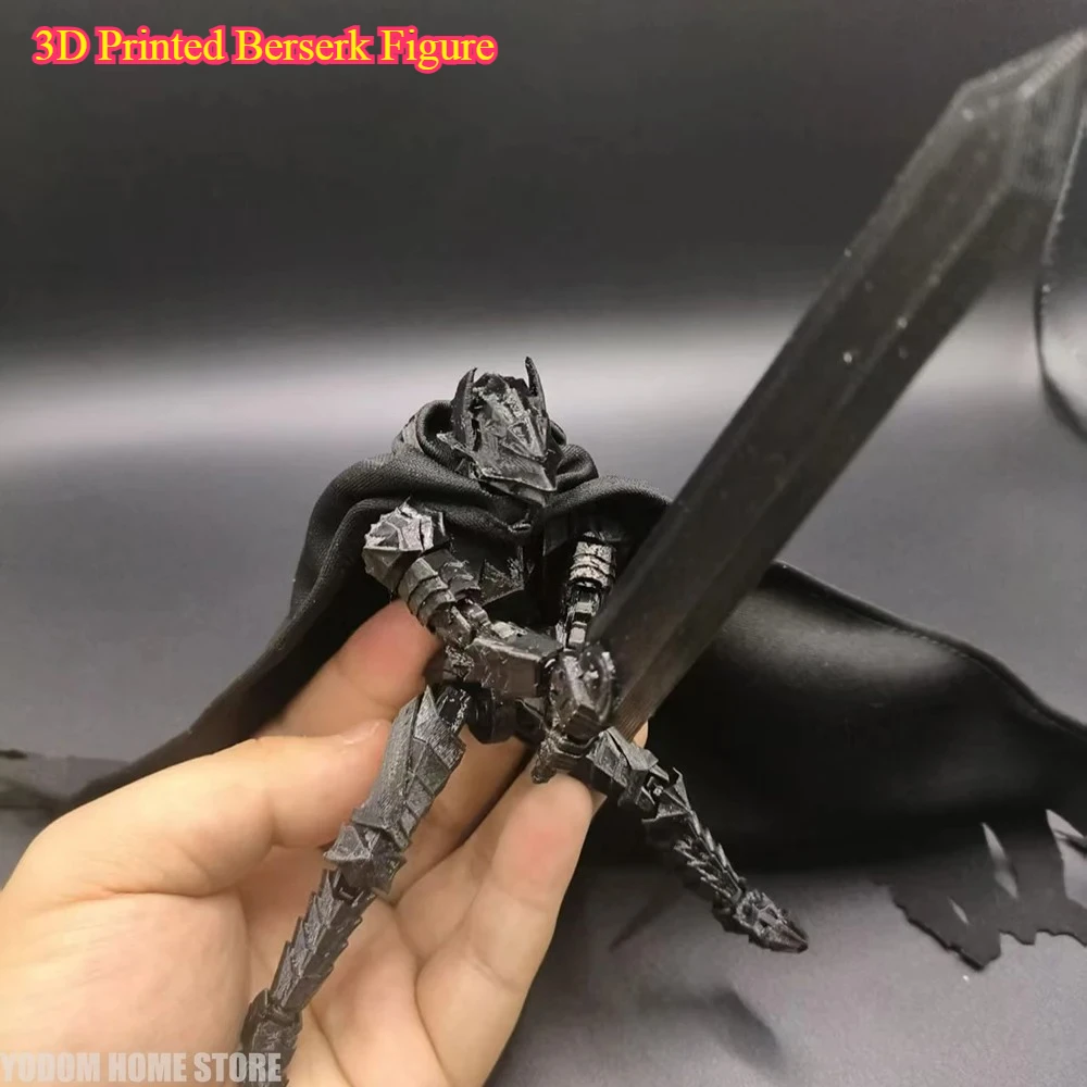 3D-gedruckte Berserk-Figur – Guts'-Rüstung mit mehreren Gelenkenbewegungen für die Schreibtischdekoration, cooles Geschenk für Jungen