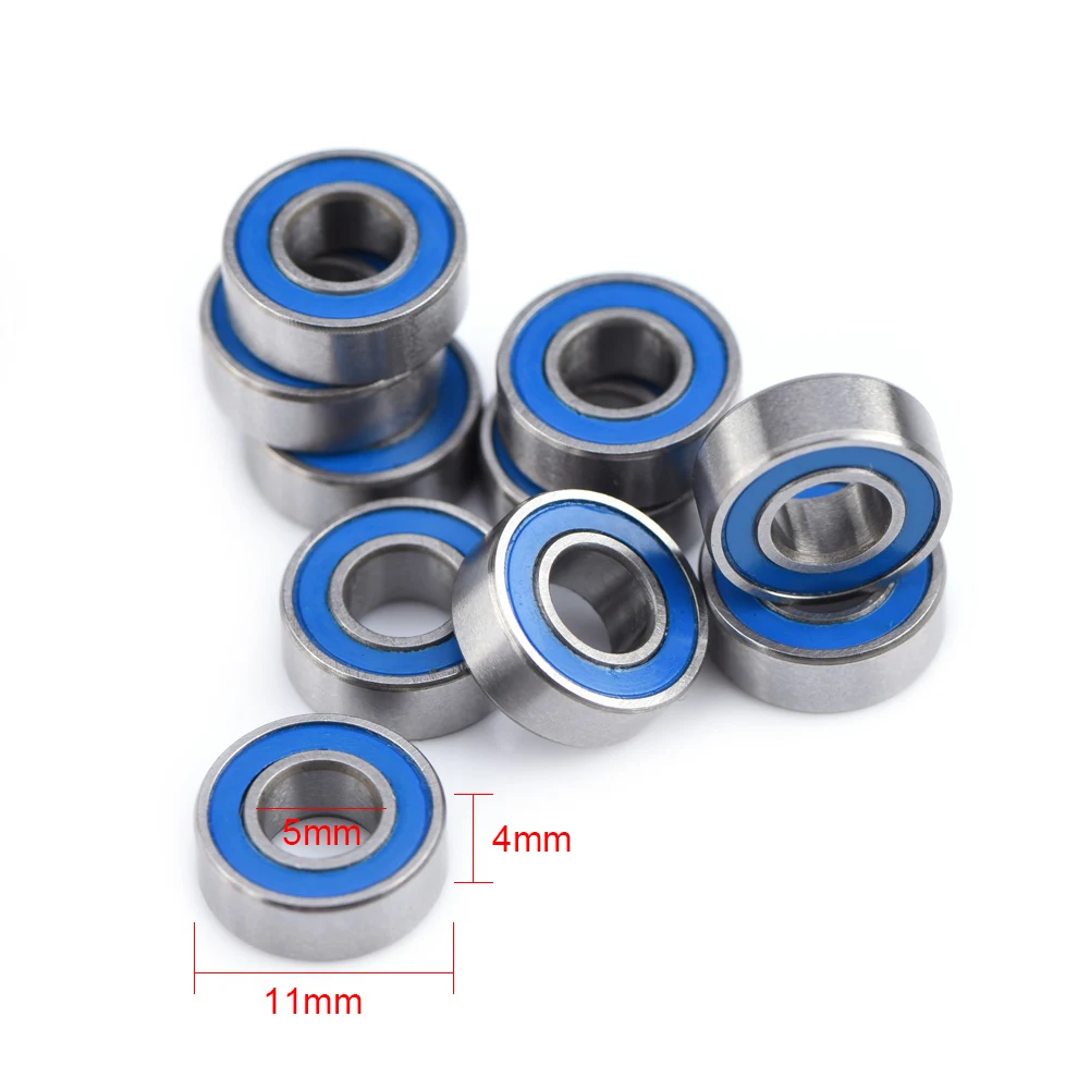 MR115-2RS Bearing Steel Double shielded Miniature Ball Bearings 5x11x4mm Ball Bearings Miniature Bearings Mini Ball Bearing