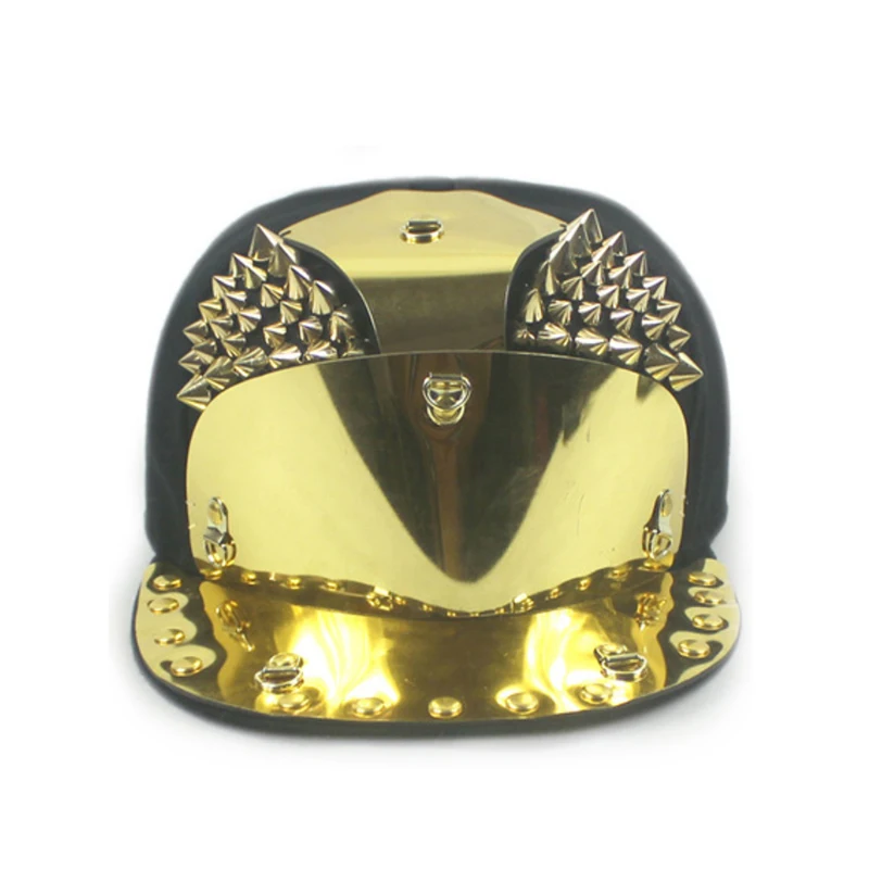 

Snapback Cap Flat Brim Baseball Cap High Quality Warrior Hat Fashion Rivets Hip Hop Cap Visor Hipster Street Cool Hats