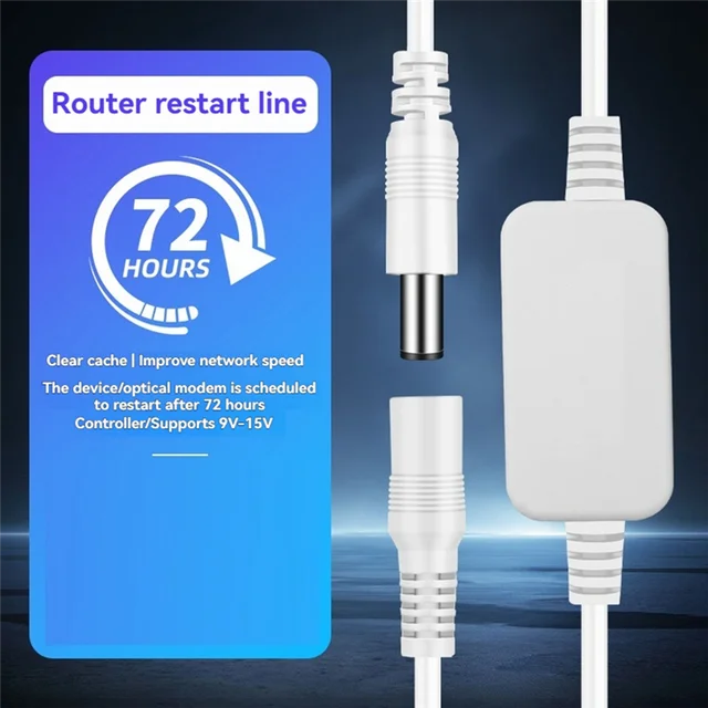 DC9-15V Extension Cable With Router Rebooter To Reboot WiFi Router Modem Automatically Refresh Network Connection