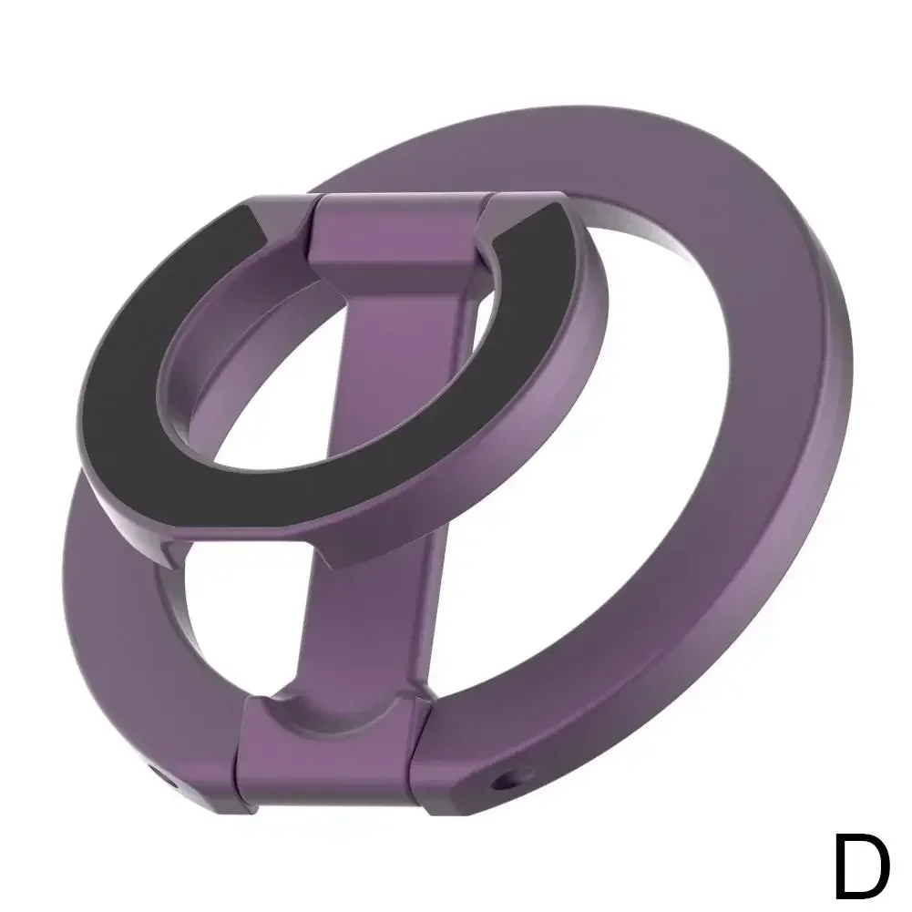 Magnetic Foldable Phone Finger Ring Holder and Desktop Stand, Double-Sided Design