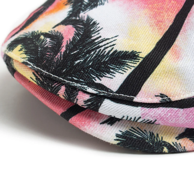 Vacation Style Men Women Beret Summer Fashion Print Cotton Soft Top Beach Visor Hat Casual Painter Berets Unisex Adjustable beret hat casual hat woolen beret