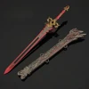 30CM Naraka：Bladepoint Game Peripherals Red Sky Sword with Sheath Full Metal Weapon Model Gift Box Collectible Toy Ornaments 3