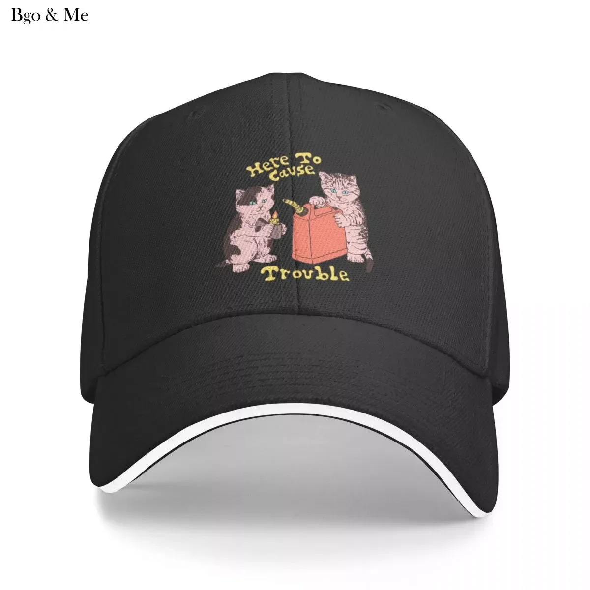 

2023 New Here To Cause Trouble (Dark Shirt Variant) Cap Baseball Cap Designer Hat Hat Women Men's