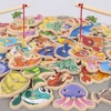 Magnetic Fishing Game Suitable For Young Children Wooden Letter Puzzle Maze Board Preschool ABC Capital Letter Matching Game 4