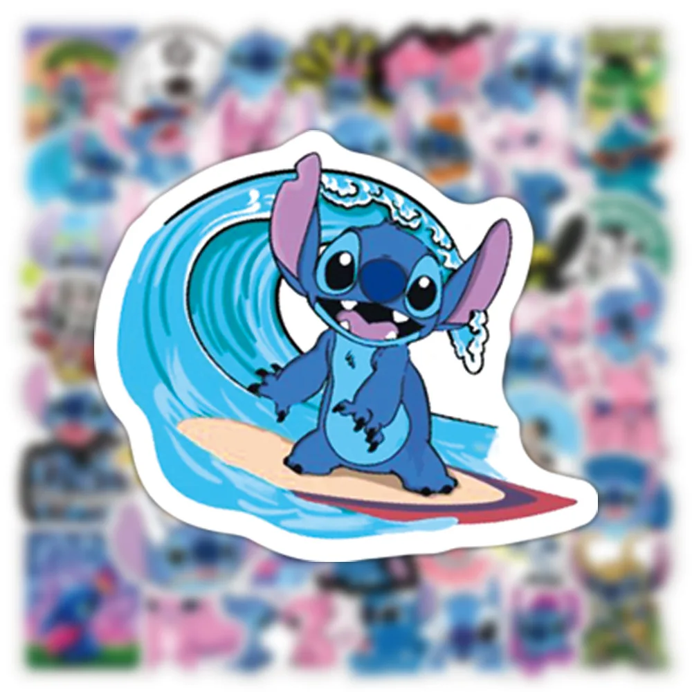 

10/30/50/100PCS Cute Cartoon Lilo Stitch Stickers Disney Decal Waterproof Graffiti Skateboard Laptop Bike Kawaii Kid Sticker Toy