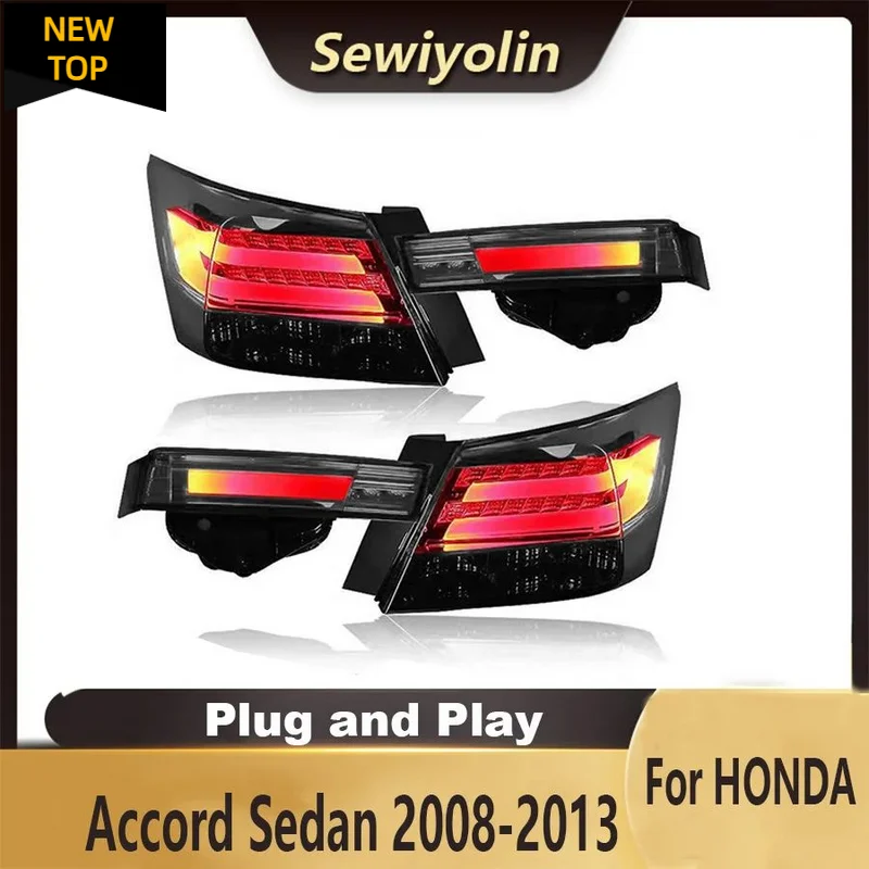 

Car Accessories Smoke LED tail Light For Honda Accord Sedan 2008-2013 Rear Brake Lamp Assembly DRL Signal Automotive