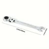 Ratchet Wrench of Keys Spanner Set Hand Tool 72-Tooth Ratcheting Flexible Head Mirror Finish Ratchet Wrench 10mm 6