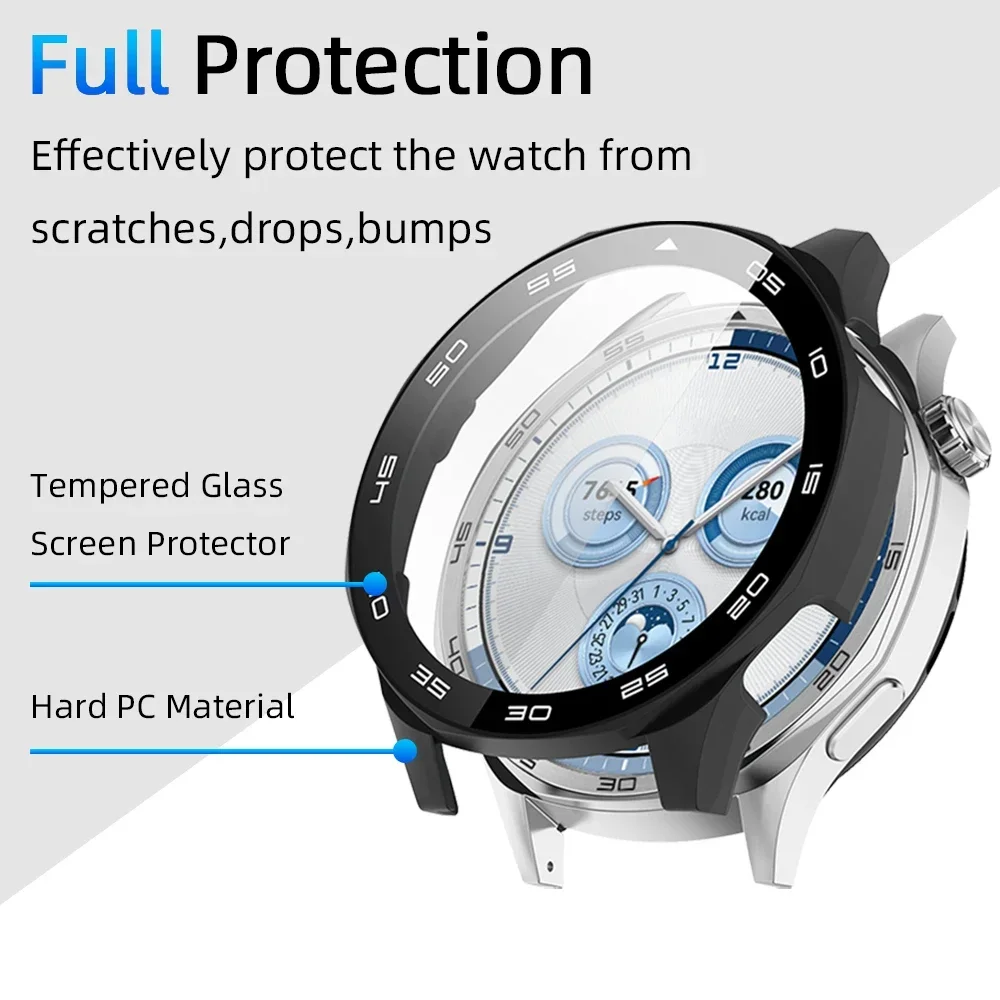 Durable 360° Full Coverage PC Case with HD Glass Film