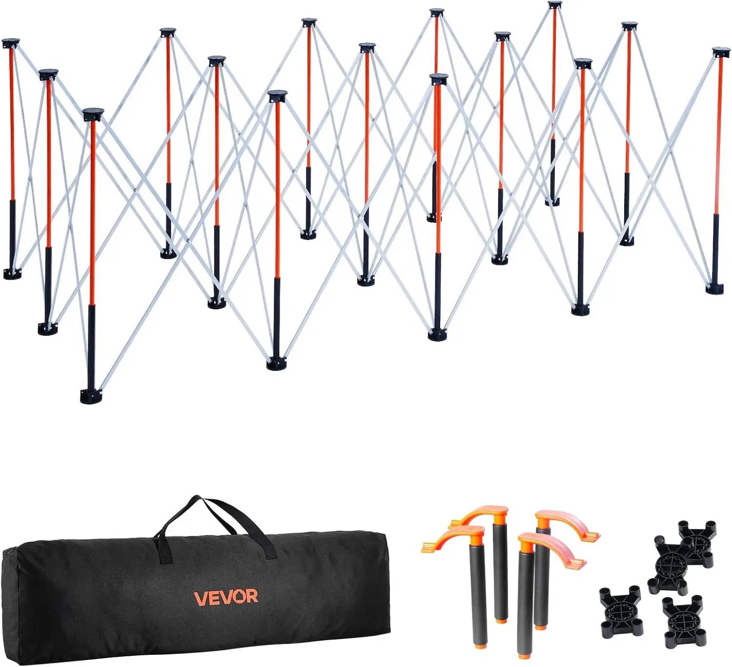 Portable Folding Workstand, 8.02x4.12 ft Collapsible Workbench, 6000 lbs Capacity, No Assembly with Storage Bag