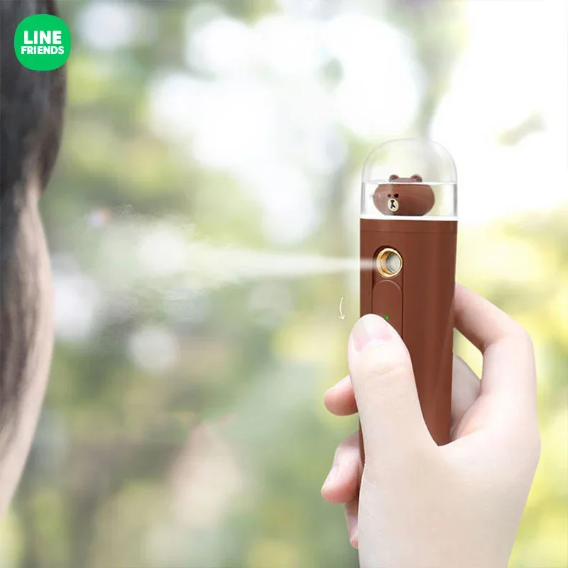 Line Friends Original Cartoon Brown Water Air Umidificatore Anime Portable Usb Ricaricabile Contatore Dell'Acqua Mobile Power Mist Maker
