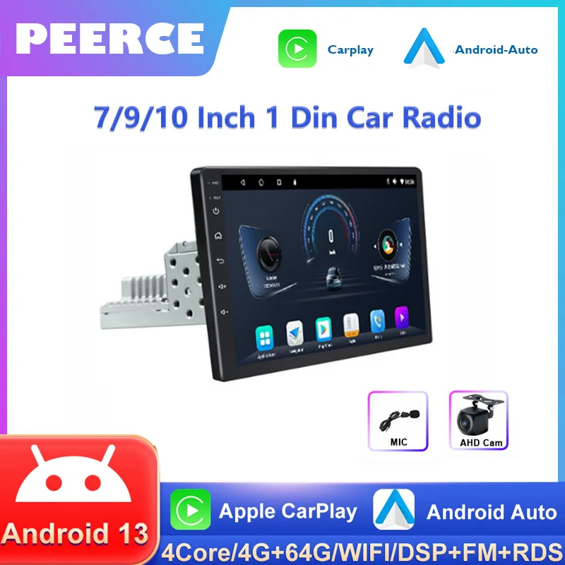 7/9/10 Inch Automotive Multimidia Universal 1 Din Car Radio GPS