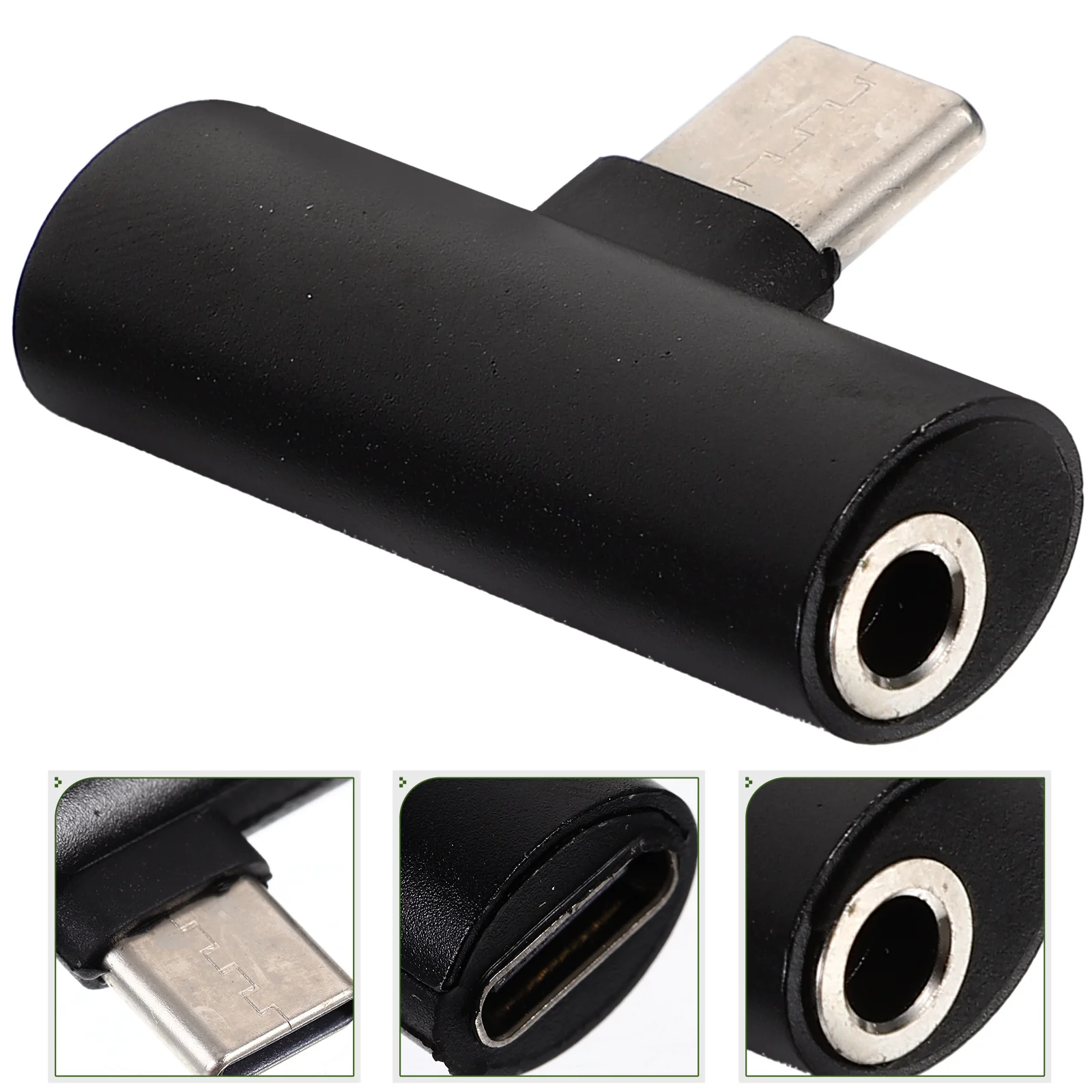 

2-in-1 Adapter Type-c Charging Adapter To 35mm Headset Adapter Compatible for Xiaomi Phone (Black)
