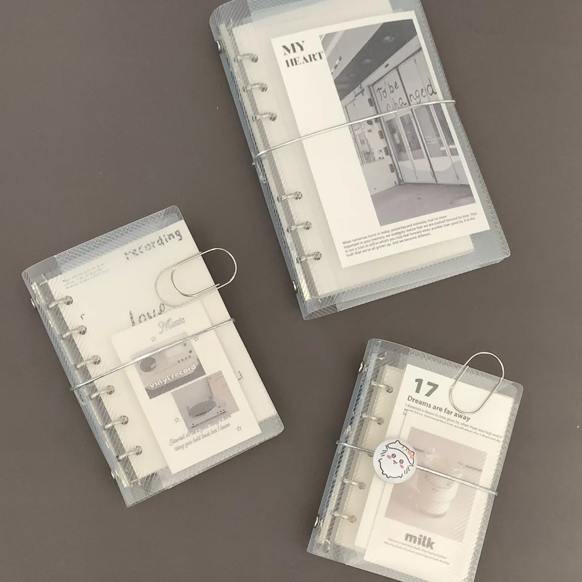 Folded notebook cover view