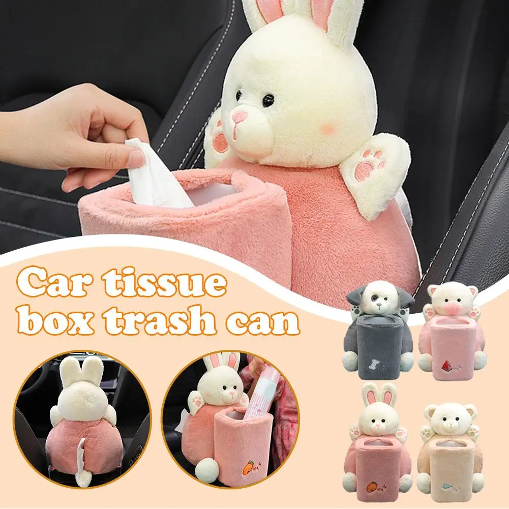 

Креативная мультяшная Автомобильная корзина для мусора, коробка для салфеток, 2 в 1 корзины, принадлежности для салона автомобиля, подвесное хранилище для хранения и поддержания порядка R9O5