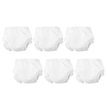 6 pezzi di biancheria intima bianca riutilizzabile per vestiti, pannolini giocattolo per bambini, accessori, giochi di imitazione, vestire, abbigliamento, giocattoli per bambini