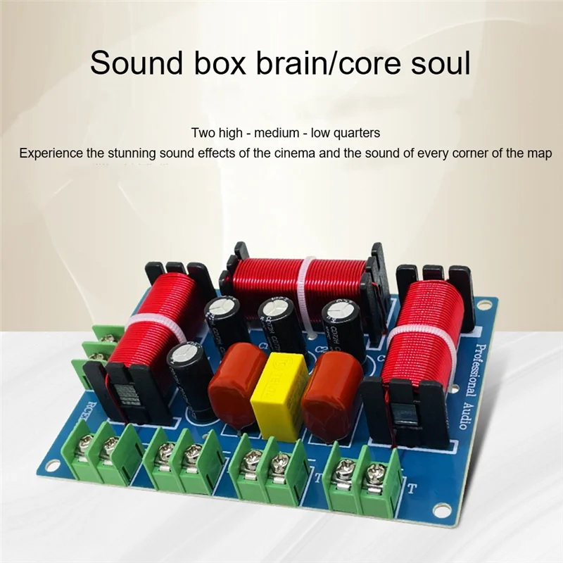 200W Speaker Crossover Double Treble+Midrange+Bass 4 Way Speaker Audio Frequency Divider Home Theater Divider
