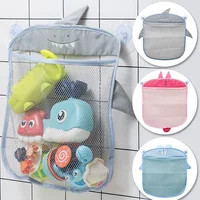 Children's bath toys storage mesh bag toy bag waterproof draining cartoon cute duck baby bathroom with blow cup hanging bag 1