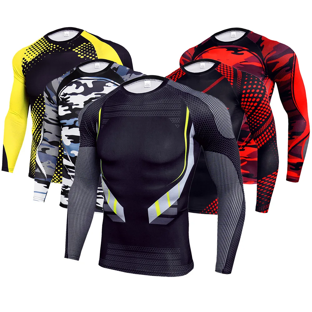 

Long Sleeve Compression Training Rash Guard For MMA BJJ Wrestling