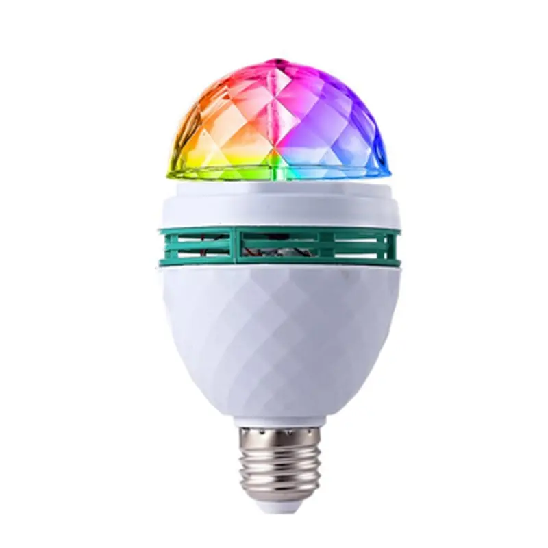 Small Magic Ball Light Bulb Rotating LED Color Crystal Magic Ball Light KTV Bar Small Bulb