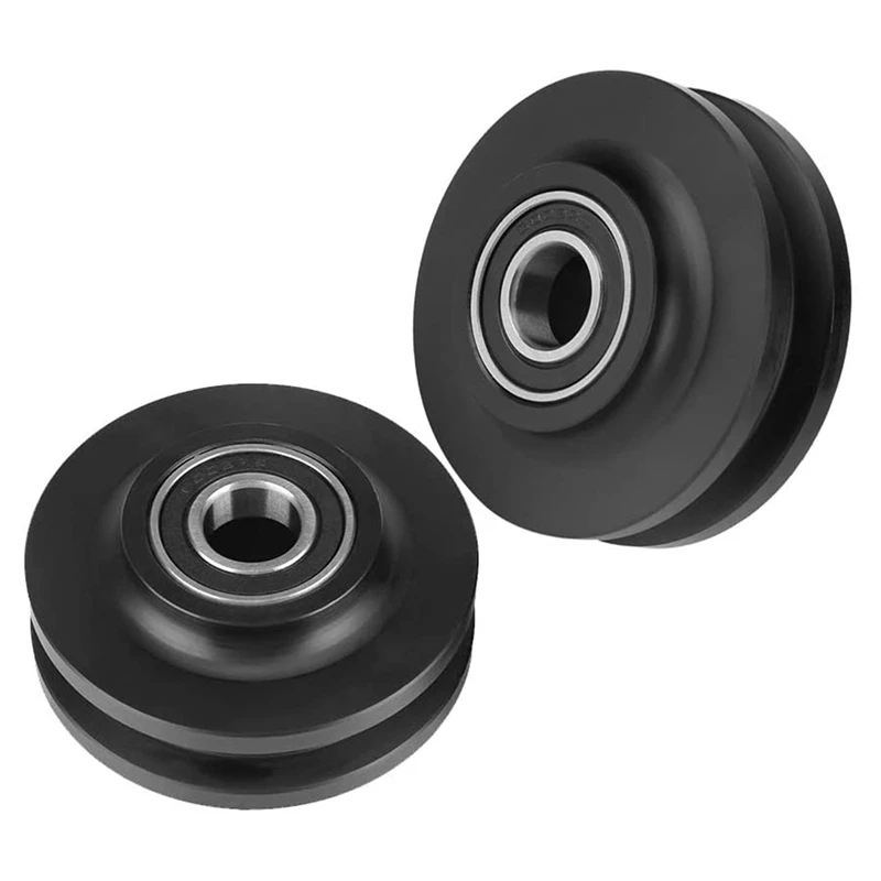 2Pcs Sliding Barn Door Wheel Heavy Duty Cabinet Window Pulley Roller Quiet Track Perfect For DIY |