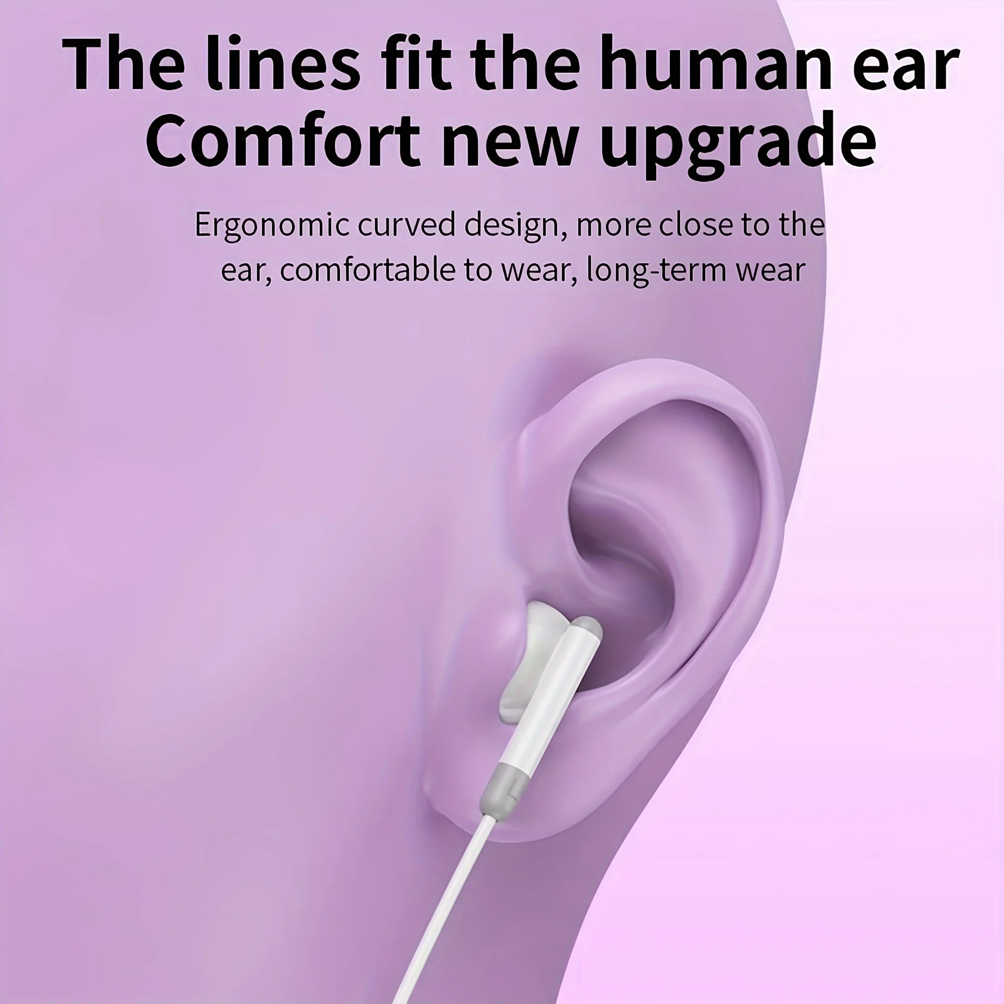 HIfi Headphones For Apple iPhone 15 Pro Max Half-in-Ear With Microphone Wired Earphone For Samsung Huawei Xiaomi USB-C Earphones 5