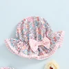 2025 Kid Baby Girls Bikinis Rash Guard Swimsuits Floral Print Bathing Suits Infant Zipper Swimwear Hat Sun Protection Beach Wear 5