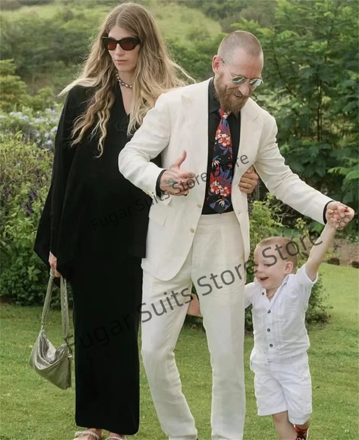 Classic White  Wedding Men Suits Casual Peak Lapel Groom Tuxedos 2 Pieces Sets Business Slim Fit Male Blazer Costume Homme