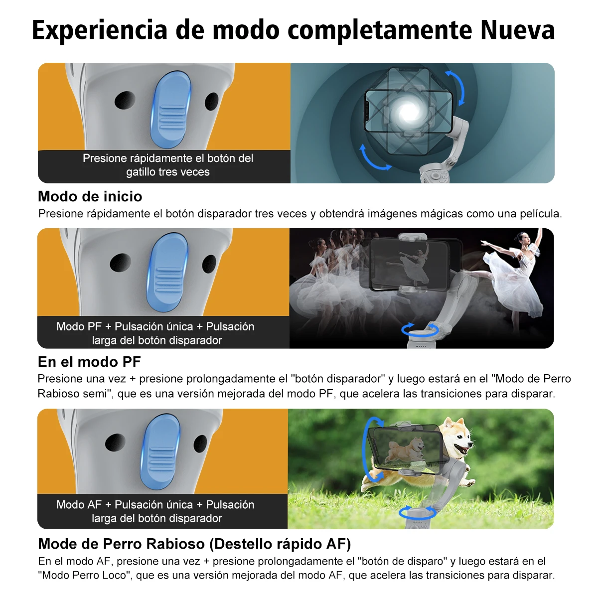 AXNEN HQ6 3-Axis Handheld Gimbal with Fill Light, Mobile Phone