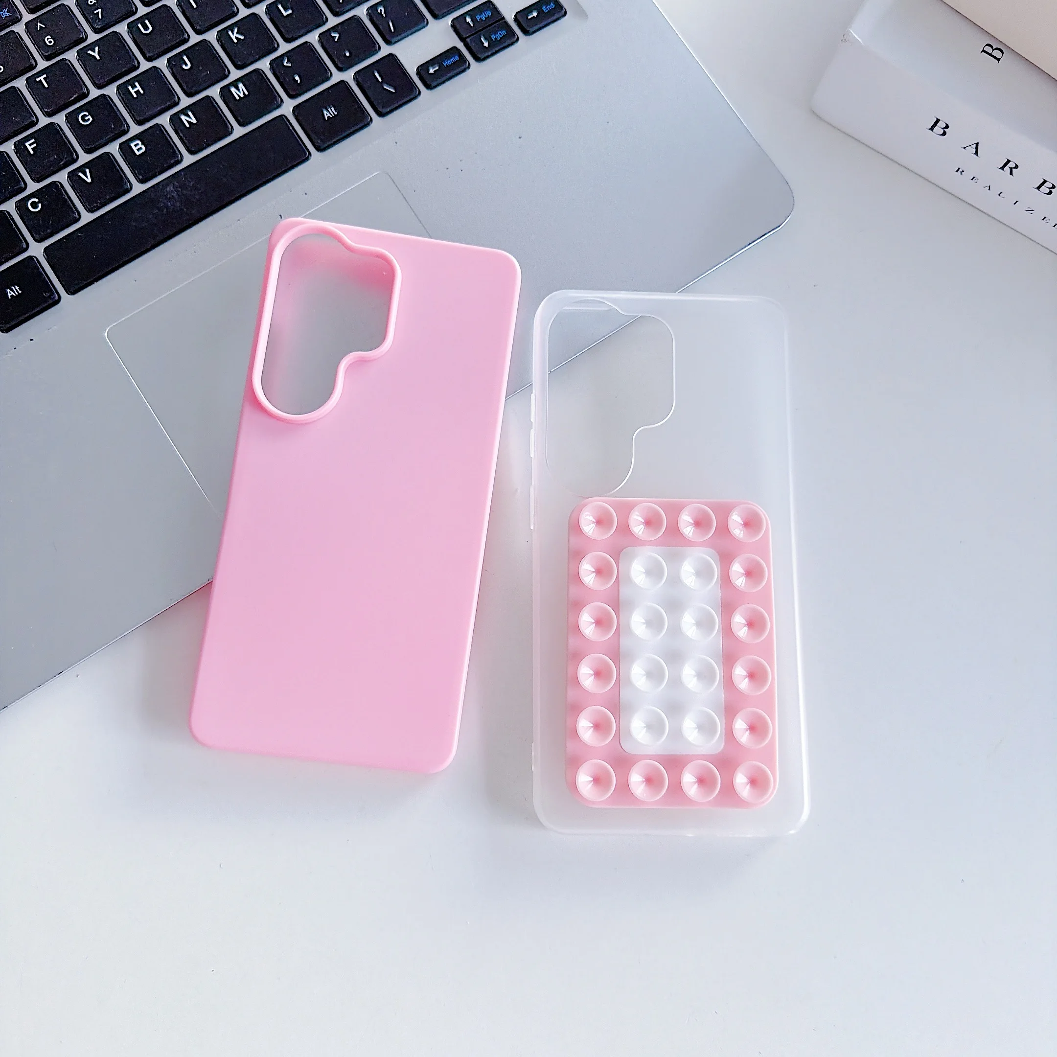 Enhanced Dual Color Suction Cup Anti-Slip Phone Case