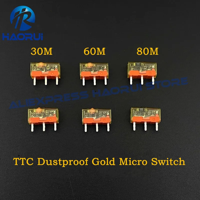 Interruptor Dustproof Gold Ttc Botão Vitalício do Mouse do Jogo Micro Interruptores Esquerdo e Direito 30 60 80 Milhões de Cliques Pcs - Imagem 4