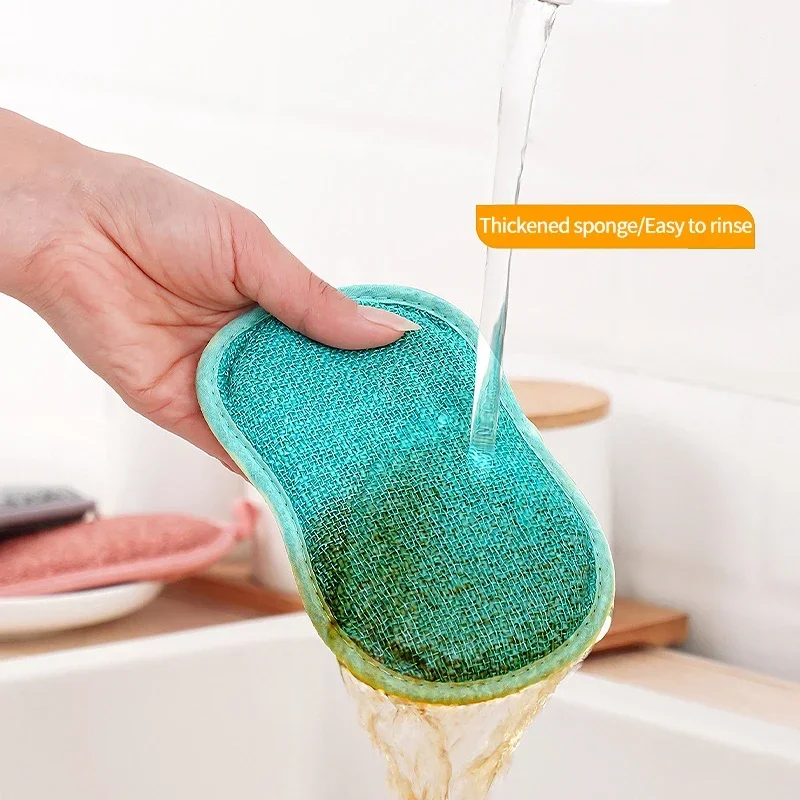 5/10/20PCS Double Sided Scrub Sponges for Dishes Microfiber Sponge for  Dishwashing Scouring Pad Dish Cloth Kitchen Cleaning Tool - AliExpress