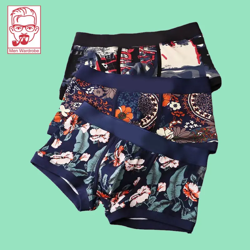 

Men's Panties Men's Cotton Boxers Personality Tide Bottoming Pants Breathable Comfortable Pants Youth Cartoon Shorts Boxer Pants