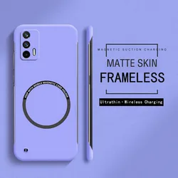 Frameless Magnetic Slim Case with Wireless Charging and Matte Finish for Nova 12 (Purple)
