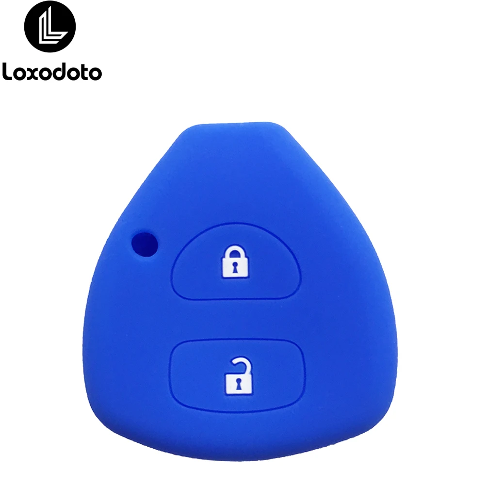 Car Key Case Silicone Car Key Cover Shell Chain for Toyota Rav4 Corolla etc.