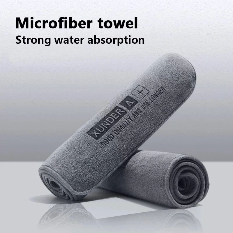 

30x60CM Microfiber Auto Wash Towel Car Cleaning Drying Cloth Hemming Car Care Cloth Detailing Dishcloth