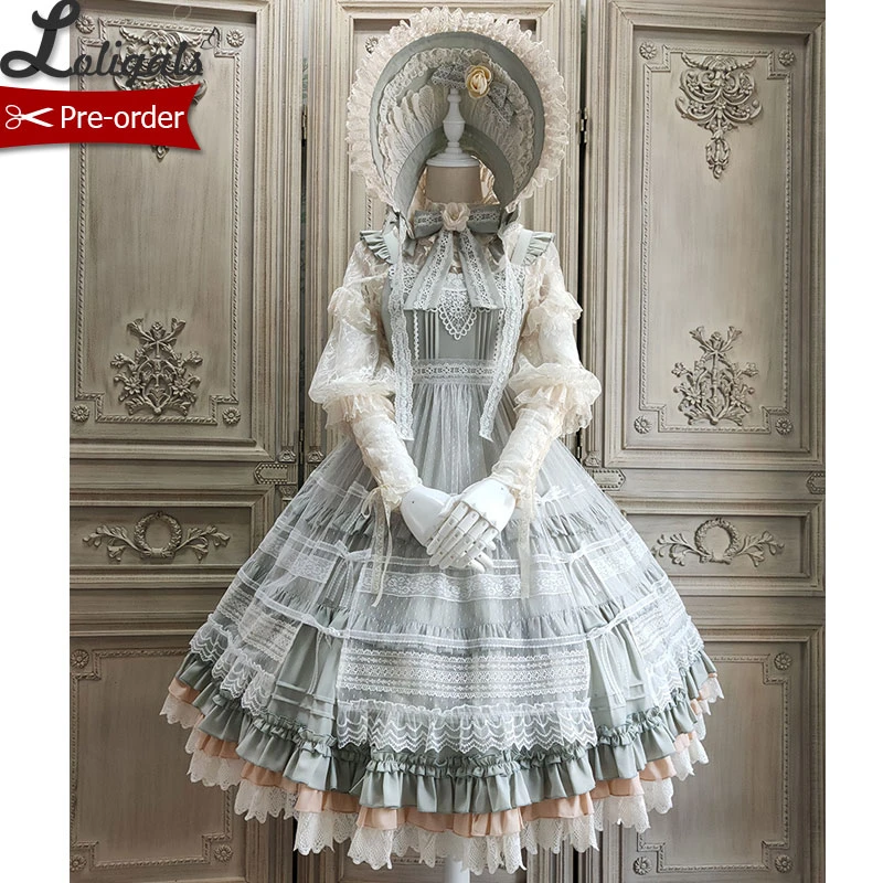 Vestido de fiesta floral de Lolita JSK, vestido Midi elegante de fiesta de Alice Girl ~ prepedido| - AliExpress
