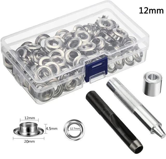100 sets 12mm Silver