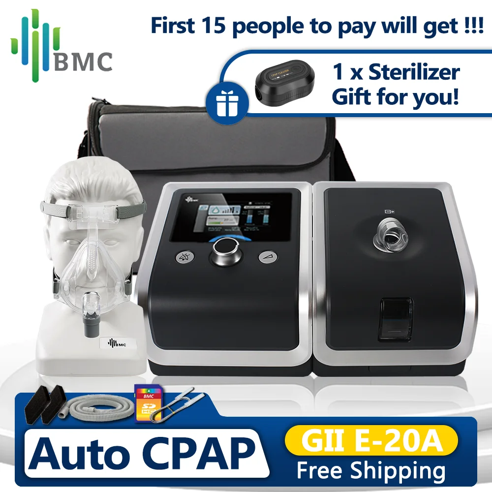 Bmc E-20A Macchina Cpap Automatica Apap Macchina Per L'Apnea Notturna Con Maschera Cpap Umidificatore Per L'Apnea Ostruttiva Notturna Antirussamento