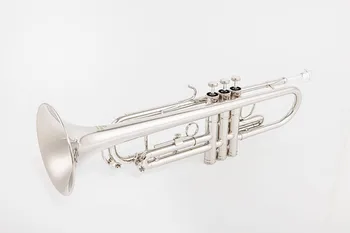 High quality nickel-plated silver trumpet Bb music instrument for professional level playing