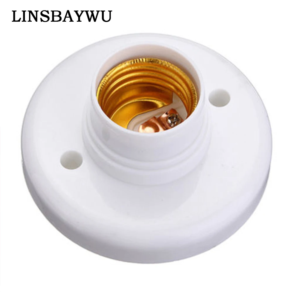 10 Unidades E27 Portalámparas Casquillo E27 Base de Luz Montaje de