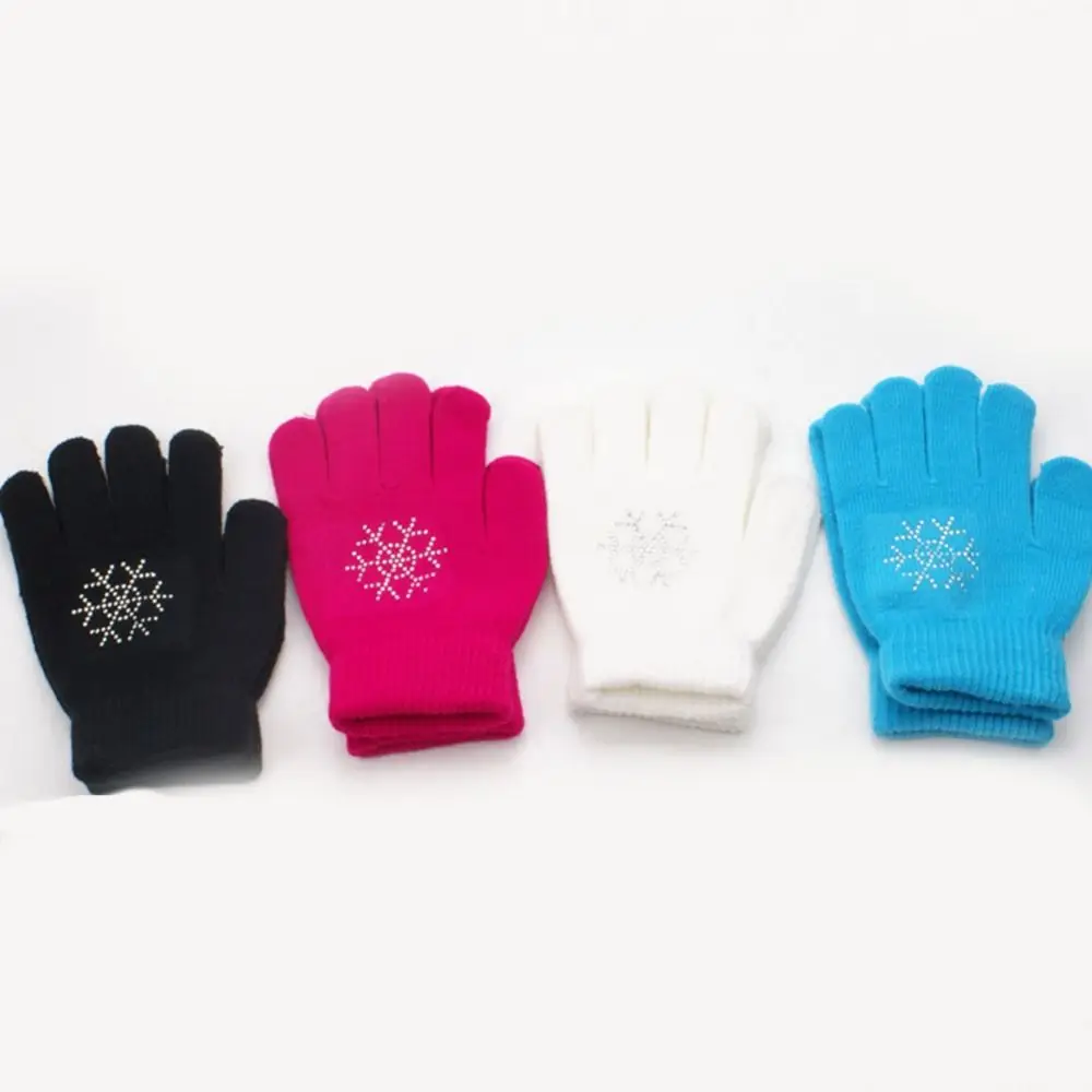 Non-Slip Skating Gloves Palm Protection Winter Warm Figure Skating Gloves Cotton With Gel Kids Skating Mittens Cold-proof