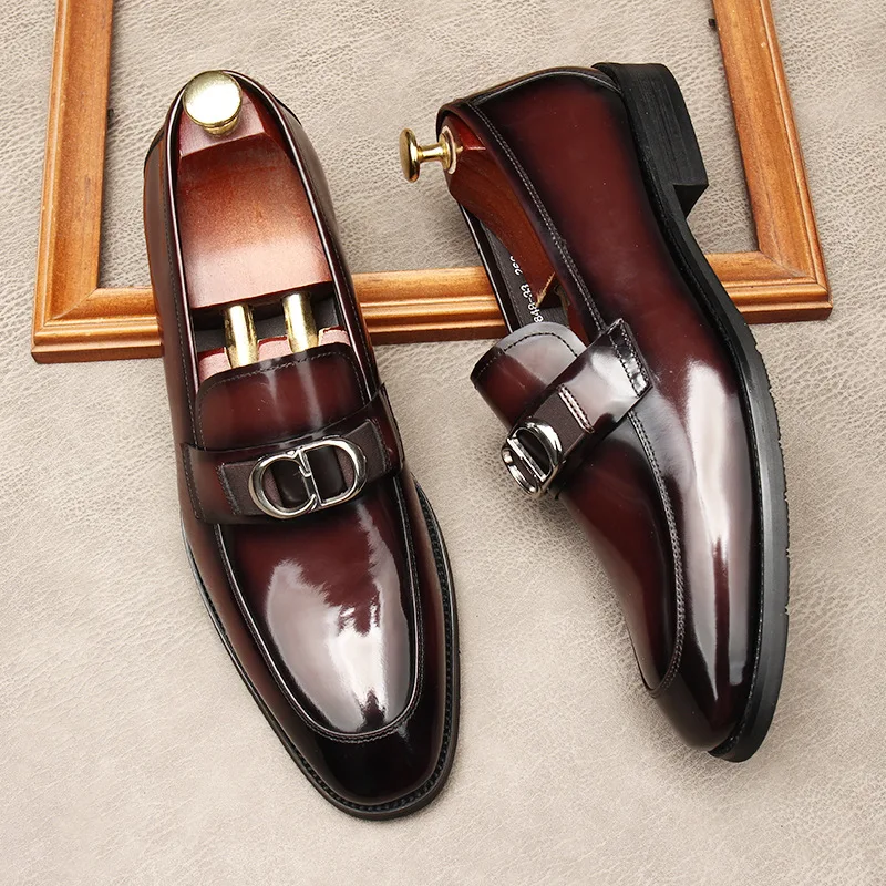 Men's shoes, overshoes, lacquered leather, work wear, formal wear