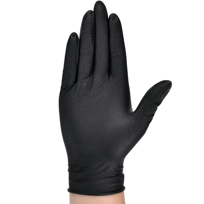 10/30/50PCS 8mil Nitrile Disposable Industrial Gloves for Mechanics Auto Tattoo