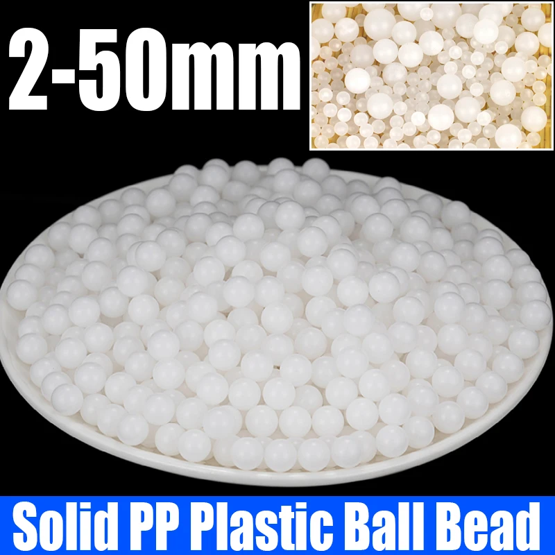 

1-1000PCS Precision Solid PP Plastic Ball Plastic Polypropylene(PP) Translucent Smooth Round Ball Bead Dia 2mm-50mm